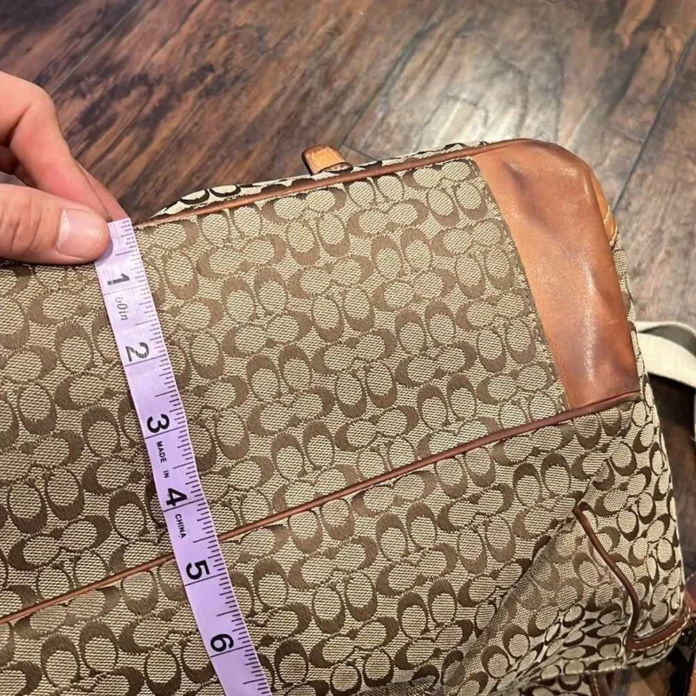 Coach Voyage Signature Messenger Bag in GUC signature jacquard fabric